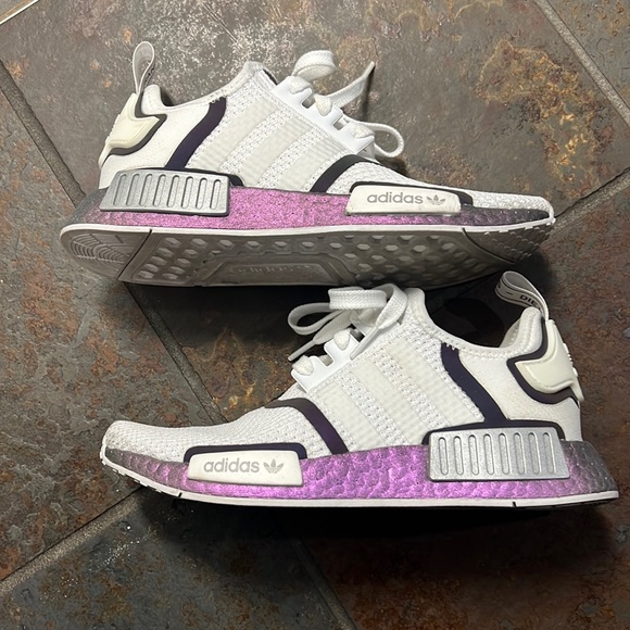 NMD_R1 White Tech Purple Runner - Picture 2 of 7
